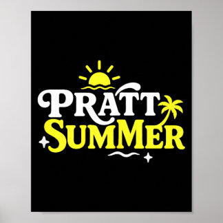 Lustige Pratt Sommer Grafikdesign Poster