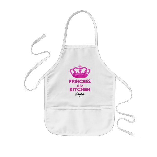 Lustige Prinzessin des Küchen-Kronen-individuellen Kinderschürze (Vorne)