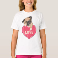 Lustige Pug-Mama Süße Welpen-Hund Liebhaber Cartoo