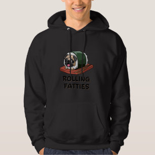 Lustige Pug Sushi Rolle Hübsche Foodie Haustier Ro Hoodie