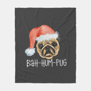 Lustige Pug Weihnachten Hund Mama Papa Pyjama Over Fleecedecke