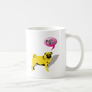 Lustige Pugs regieren Geschenke Kaffeetasse