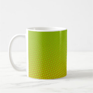 Lustige Punkt-Mustergrünorange + Ihre Idee Kaffeetasse