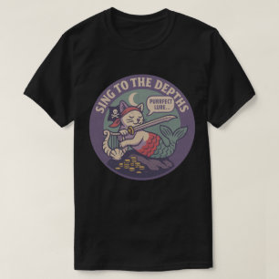 Lustige Purr-maid-Piratenkatzenkunst T-Shirt