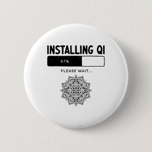 Lustige Qigong Kampfsportarten Tai Chi Yoga Medita Button