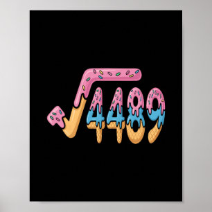 Lustige Quadratwurzel 4489 Lustig 67 Mathe Eiscrem Poster