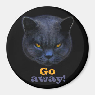 Lustige Querkatze sagt weggehen Magnet