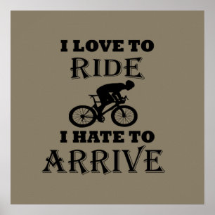 Lustige Radfahrersprüche Poster