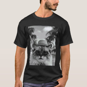 Lustige Ragdoll-Katze Selfie Katze Sommerurlaub T-Shirt