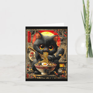 Lustige Ramen-Katze Nudel-Liebhaber Anime Otaku  Karte