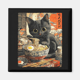 Lustige Ramen-Katze Nudelliebhaber Anime Otaku Magnet