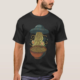 Lustige Ramen-UFO-Raumschiff-Ramen-Alien-Ramen-Vin T-Shirt