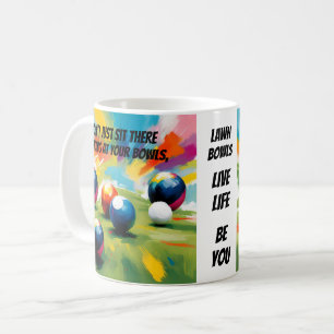 Lustige Rasenbowling-Farben-Splash, Kaffeetasse