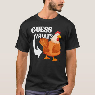 Lustige Rate mal, Hühnerhintern! Weißes Design_1 T-Shirt