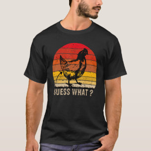 Lustige Rate mal, Hühnerhintern! Weißes Design_7 T-Shirt