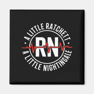 Lustige Ratschenschwester Krankenschwester Abzeich Magnet