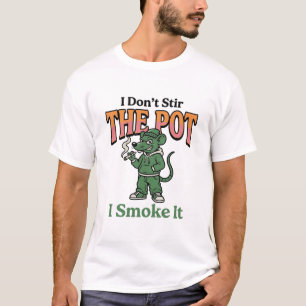 Lustige Ratte Pot Zitat Vintage Gravur Design_1 T-Shirt