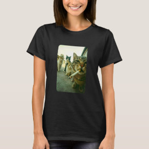 Lustige rauchende Katze Meme Zigarette Katze Witzi T-Shirt