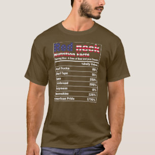 Lustige Redneck-Ernährungsfakten 4. Juli Land T-Shirt
