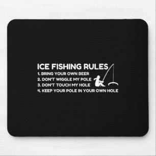 Lustige Regeln für das Eisfischen  Mousepad