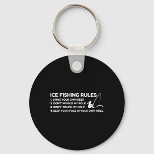 Lustige Regeln fürs Eisangeln Schlüsselanhänger