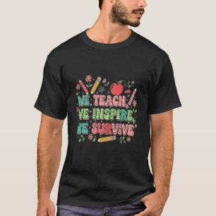 Lustige Regenbogen-Lehrer-Truppe Zurück zur Schule T-Shirt