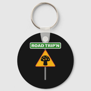 Lustige Reise - Pilz-Straßenschild - Urlaub  Schlüsselanhänger