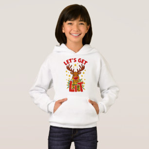 Lustige Rentier-Weihnachten für Kinder Lasst uns Hoodie