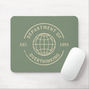 Lustige Retro-Abteilung für Überdenker-Bürohumor Mousepad