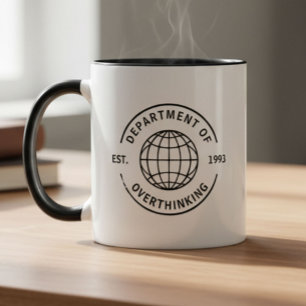 Lustige Retro-Abteilung für Überdenker Introvertie Tasse