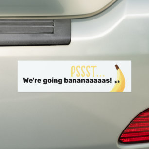 Lustige Retro-Bananen-Partyartikel mit witzigen Sp Autoaufkleber