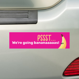Lustige Retro-Bananen-Partyartikel mit witzigen Sp Autoaufkleber