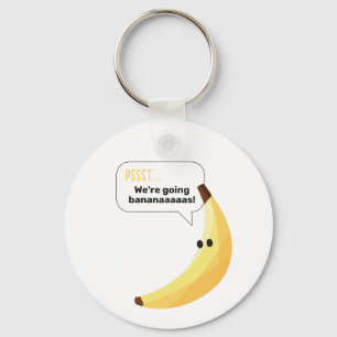 Lustige Retro-Bananen-Partyartikel mit witzigen Sp Schlüsselanhänger