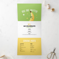 Lustige Retro-Bananen-Partygeschenke-Wortspiele Ed