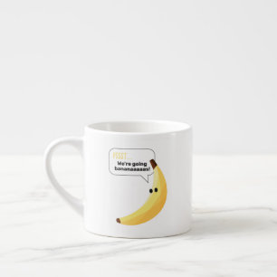 Lustige Retro-Bananen-Partygeschenke Wortspiele Ed Espressotasse