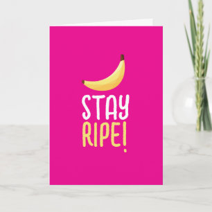 Lustige Retro-Bananen-Partygeschenke-Wortspiele Ed Feiertagskarte