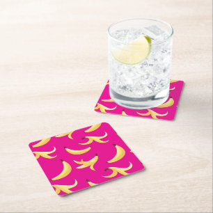 Lustige Retro-Bananen-Partygeschenke-Wortspiele Ed Rechteckiger Pappuntersetzer