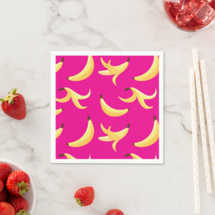 Lustige Retro-Bananen-Partygeschenke-Wortspiele Ed Serviette