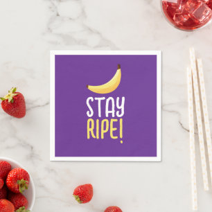 Lustige Retro-Bananen-Partygeschenke-Wortspiele Ed Serviette