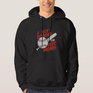 Lustige Retro-Baseball Ich Schlage Bomben Für Heiß Hoodie