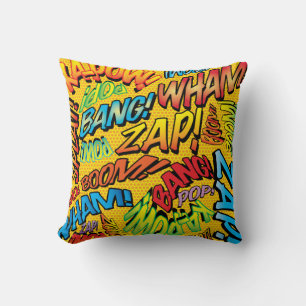 Lustige Retro-Comic-Book-Pop-Art-Sounds Kissen