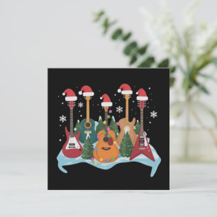 Lustige Retro-Gitarre Weihnachtsbaum Weihnachten X