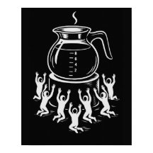 Lustige Retro-Kaffee – Kaffee-Anbetung