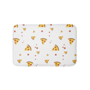 Lustige Retro-Peperoni-Pizza im minimalistischen M Badematte
