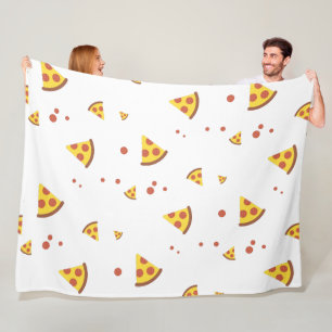 Lustige Retro-Peperoni-Pizza im minimalistischen M Fleecedecke