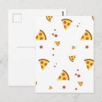 Lustige Retro-Peperoni-Pizza im minimalistischen M