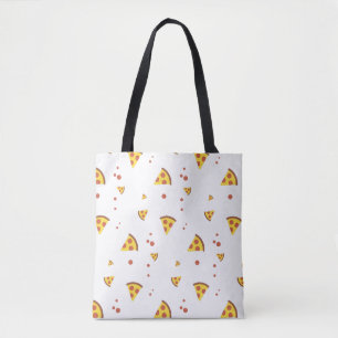 Lustige Retro-Peperoni-Pizza im minimalistischen M Tasche
