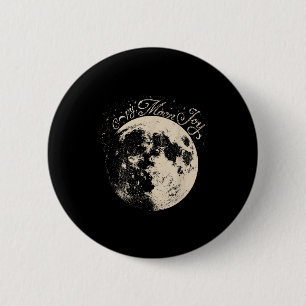 Lustige Retro-trendige Kopie Mond Freude minimaler Button
