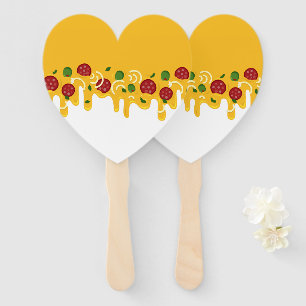 Lustige Retro-triefende Pizza-Käse-Keto-Party Fächer