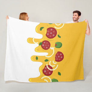 Lustige Retro-triefende Pizza-Käse-Keto-Party Fleecedecke